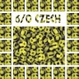 Seed Beads 6/0 Czech Striped (a full 38 gram pack) over 400 colors available individually!, Yellow Black Stripe