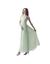 Halter Empire   Waistline Draped Chiffon Ankle Length Prom Dress 