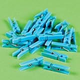 Pastel Blue Mini Clothespin Party Favors (48 pieces)