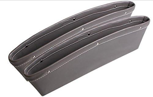 Parkey Car Seat Gap Filler Caddy Pocket Catcher Storage Pack of 2 Gray