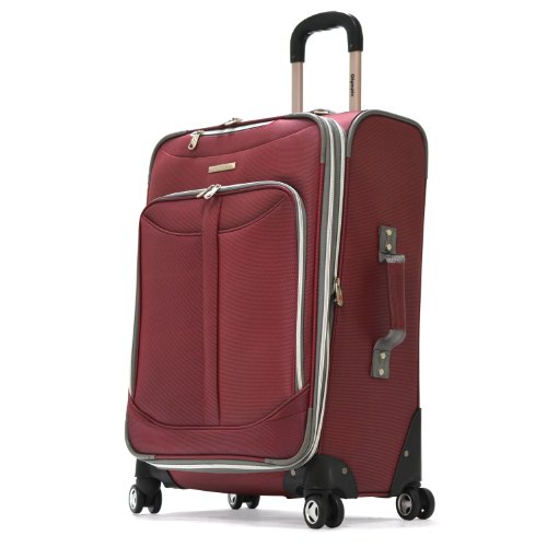 Olympia  Tuscany 21 Inch Expandable Spinner Airline Carry-On Upright,Red,One Size