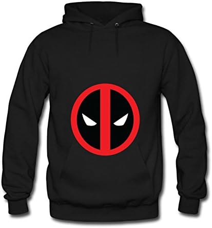 Foyoust Men's Comics Deadpool Icon Graphic Hoody Side Pocket Pullover Hoodies XX Large Black