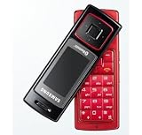 Samsung - T�l�phone portable SGH-F210 - clavier rotatif - lecteur multim�dia / app.photo 2Mpix / Bluetooth st�r�o / slot m�moire microSD - rouge