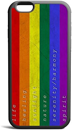 Gay Pride Flag Cover, Case Rubber Black For iPhone 6 Plus, iPhone 6 4.7", iPhone 5/5s, iPhone 5C, iPhone 4/4s (iPhone 6)