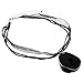 Black Agate with Druze in Sterling Silver Wire title=