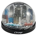 City of Chicago 3D Skyline Water Globe