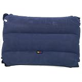 TRIXES 2 x Blue Inflatable Pillow Camping Travel Soft Blow-Up