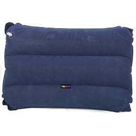TRIXES 2 x Blue Inflatable Pillow Camping Travel Soft Blow-Up