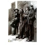 The Beatles (Leaning Against Wall) Music Poster Print - 11x17