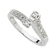 14K White Gold Diamond Ring - 0.16 Ct.