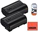Pack Of 2 Batteries for Nikon 1 V1 D600 D800 D7000 D7100 Digital SLR Camera Includes Qty 2 Replacement EN-EL15 Batteries + LCD Screen Protectors + Micro Fiber Cleaning Cloth
