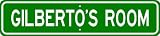 GILBERTO ROOM SIGN - Personalized Gift Boy or Girl, Aluminum