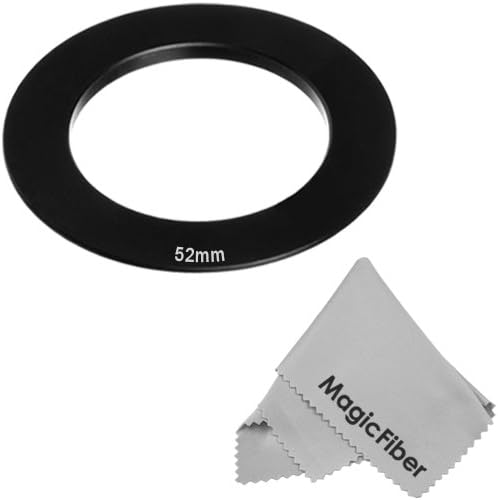 52MM Adapter Ring for Cokin P Series Filter Holder + Premium MagicFiber Microfiber Lens Cleaning Cloth