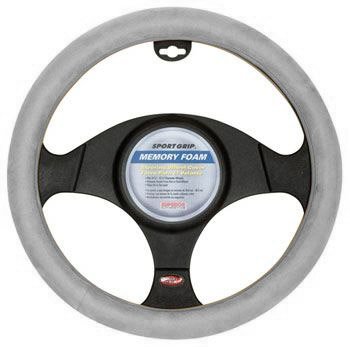 Memory Foam Steering Wheel Cover - Silver