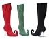 371-JOY, 3.5" Faux Seude Elf Knee-Boot