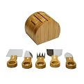 Bamboo 5-pc. Cheese Knife Set with Block