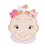 Dimples Miss Hollywood Infant Hair Bows - Hot Pink, Light Pink and White