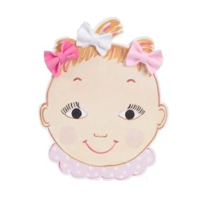 Dimples Miss Hollywood Infant Hair Bows - Hot Pink, Light Pink and White