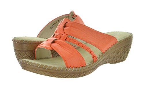 TRUE SOFT Women's Adorable Strappy Low Wedge Slip On Platform Sandals New