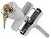 Koch 6724101 Keyed Knob Latch for 7/8-Inch to 1.1/8-Inch Thick Doors, Aluminum