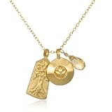 Satya Jewelry Gold Vermeil Citrine Triple Neck