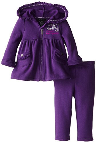 Calvin Klein Baby-Girls Infant Hoody with Pull On Pants