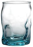 Bormioli Rocco Sorgente Water Glasses, Set of 4, Gift Boxed, Blue