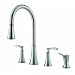 Pfister F5314PAS Petaluma Double Handle Pull-Down Kitchen Faucet, Stainless Steel