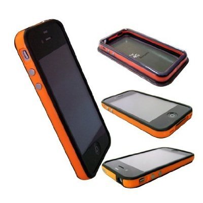 Orange and Black Premium Bumper Case for Apple iPhone 4S / 4 - (AT&T, Verizon, Sprint)
