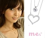 me. ニ連ハートネックレス プラチナ 95-0032の画像