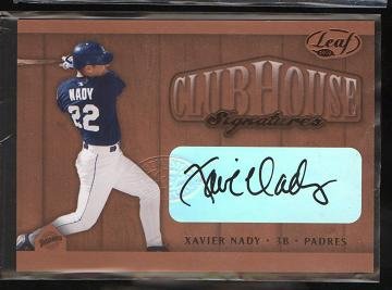 Xavier Nady Autograph 2002 Donruss Leaf Clubhouse Signatures No Card # Certified Autograph #133/200 Chicago Cubs
