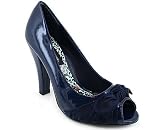 SATIN BOW PEEP TOE HEEL