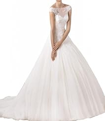 Lace Tulle Off the Shoulder Wedding Dress 