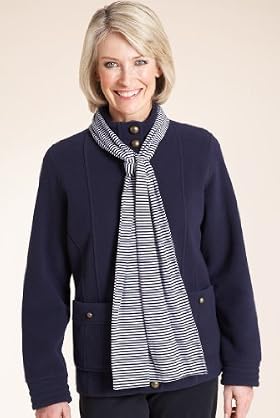 Classic Collection Funnel Neck Fleece Jacket with Scarf