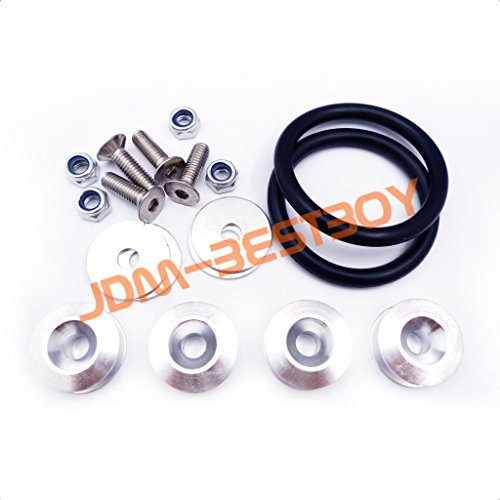 JDMBESTBOY Black JDM Quick Release Fasteners For Car Bumpers Trunk Fender Hatch Lids Kit