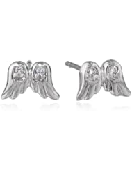 Betsey Johnson "CZ" Angel Wings Cubic Zirconia Stud Earrings