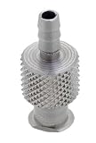 Female Luer Lock to Tubing Stainless Steel 303 Fits Tubing ID 1/8 .145 Barb OD