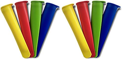 I Love Ice - Silicone Ice Pop Maker Molds / Popsicle Molds - Set of 4 (8)