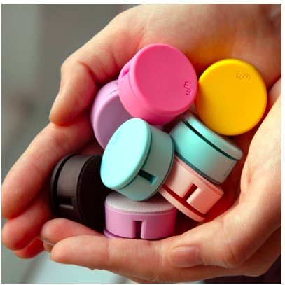 Round Earphone Winder, Black
