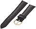 Timex Men's Q7B760 Double Stitched Calfskin 18mm Black Replacement Watchband