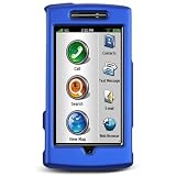 Crystal Hard Blue Rubberized Faceplate Cover Case for ASUS GARMIN NUVIFONE G60 [WCP493]