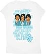Jonas Brothers Glittery Blue Name White Junior's T-Shirt Tee