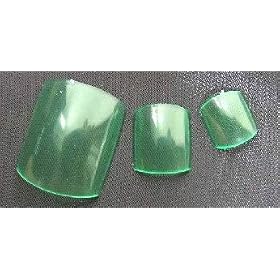 500 French Acrylic False Artificial Toenail Tips Nail Art -- Clear Green