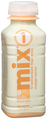 mix 1 Hi-Antioxidant Fiber Drink, Orange Carrot, 11-Ounce Bottles (Pack of 12)