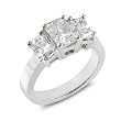 14K White Gold 2-1/5ct Radiant Cut Diamond Ring (G/I1)