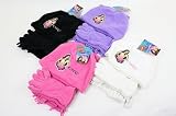 I-Carly Girls Fleece Winter Scarf Mittens Hat 3 Pc 6-10 Age