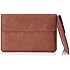 MoKo Wallet PU Leather Sleeve Case for Apple MacBook Pro 15-Inch Laptop with Retina Display, Card Slot, Pocket and Soft Felt Interior, BROWN