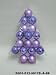 Christmas Ornaments Set of 17pc 2" Purple Shiny Matt Ball in PVC Tree Package