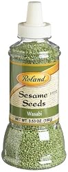 Roland Sesame Seeds, Wasabi, 3.53-Ounce Bottles (Pack of 6)