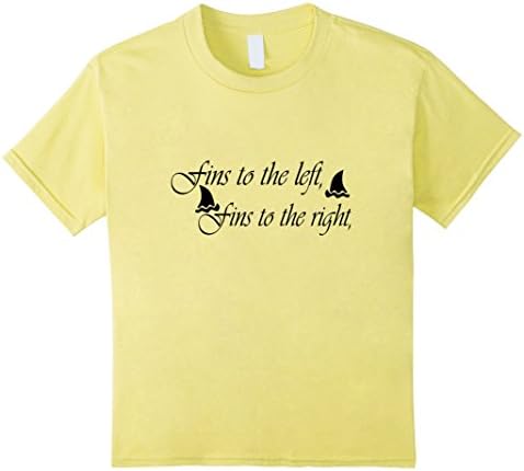 Kids Fins to the Left, Fins to the Right T-Shirt 12 Lemon